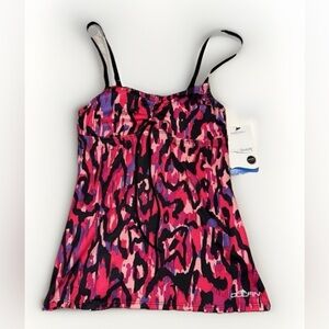 DOLFIN AQUASHAPE Push Up Tankini Top Swimsuit Bathing suit XS Colorful